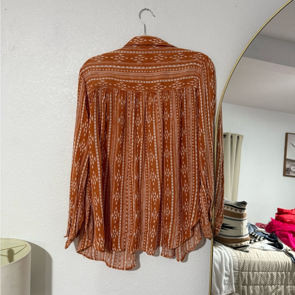 Vanilla Star Rust Patterned Blouse - Picture 2 of 2